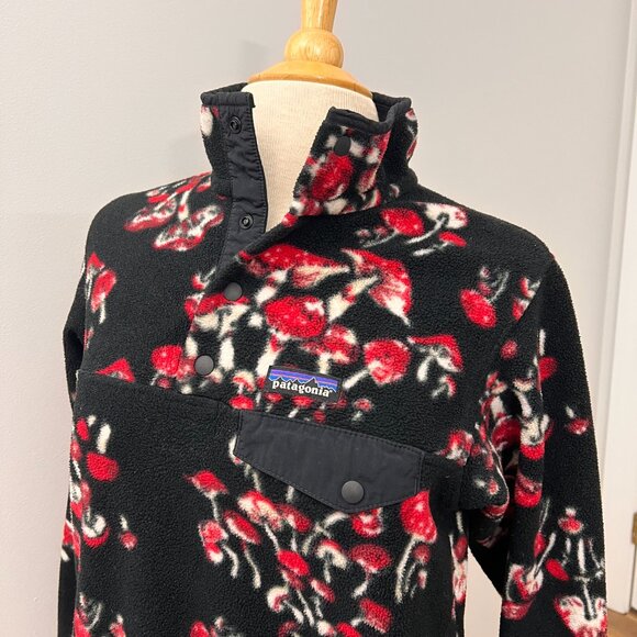 Rare Patagonia Black Mushroom Synchilla Fleece Jacket Vintage Sz S - Picture 8 of 12